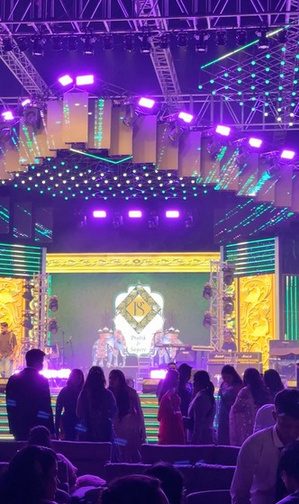 Wedding purple stage